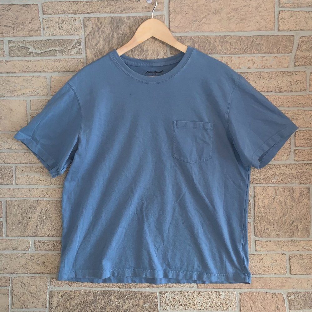 Eddie Bauer Light Blue Pocket T Shirt L